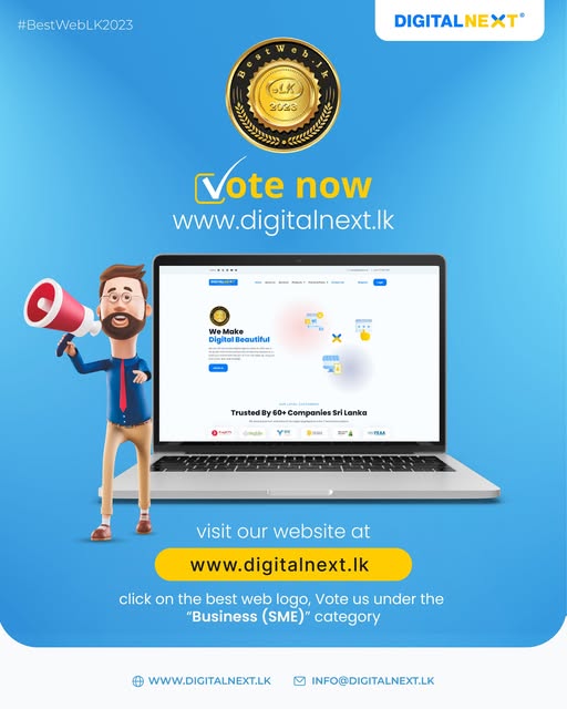 DigitalNext.lk Nominated Best Business Website of the Year 2023